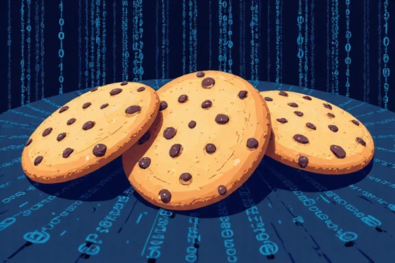 Ilustracja plików cookie i danych cyfrowych