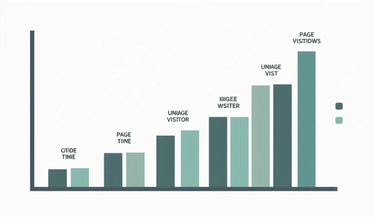 Wykres ruchu na stronie internetowej symbolizujący analizę plików dziennika
